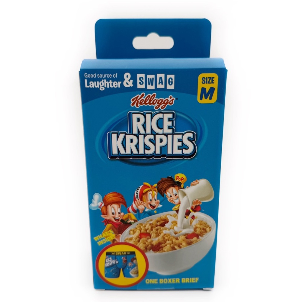 Kellogg’s Rice Krispies Cereal Swag Boxer Briefs Mens Medium Underwear New NWT